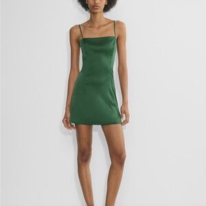 Aritzia Sunday Best Emerald Mini Dress